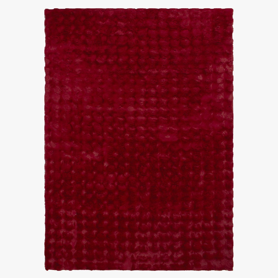 BUBBLE Tapis tissu doux à relief rouge - 160x230 - Tapis - Mobilier Deco