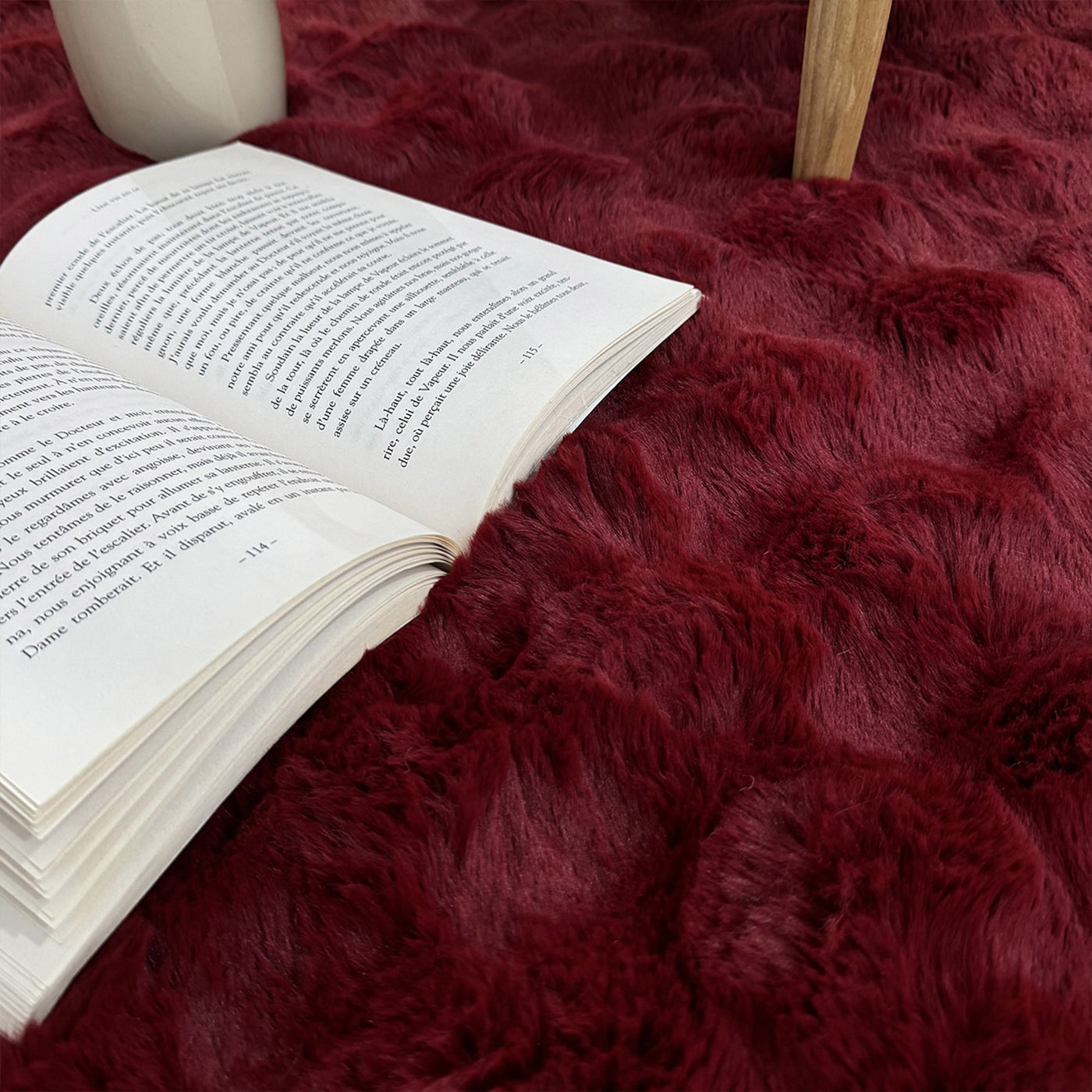 BUBBLE Tapis tissu doux à relief rouge - 160x230 - Tapis - Mobilier Deco