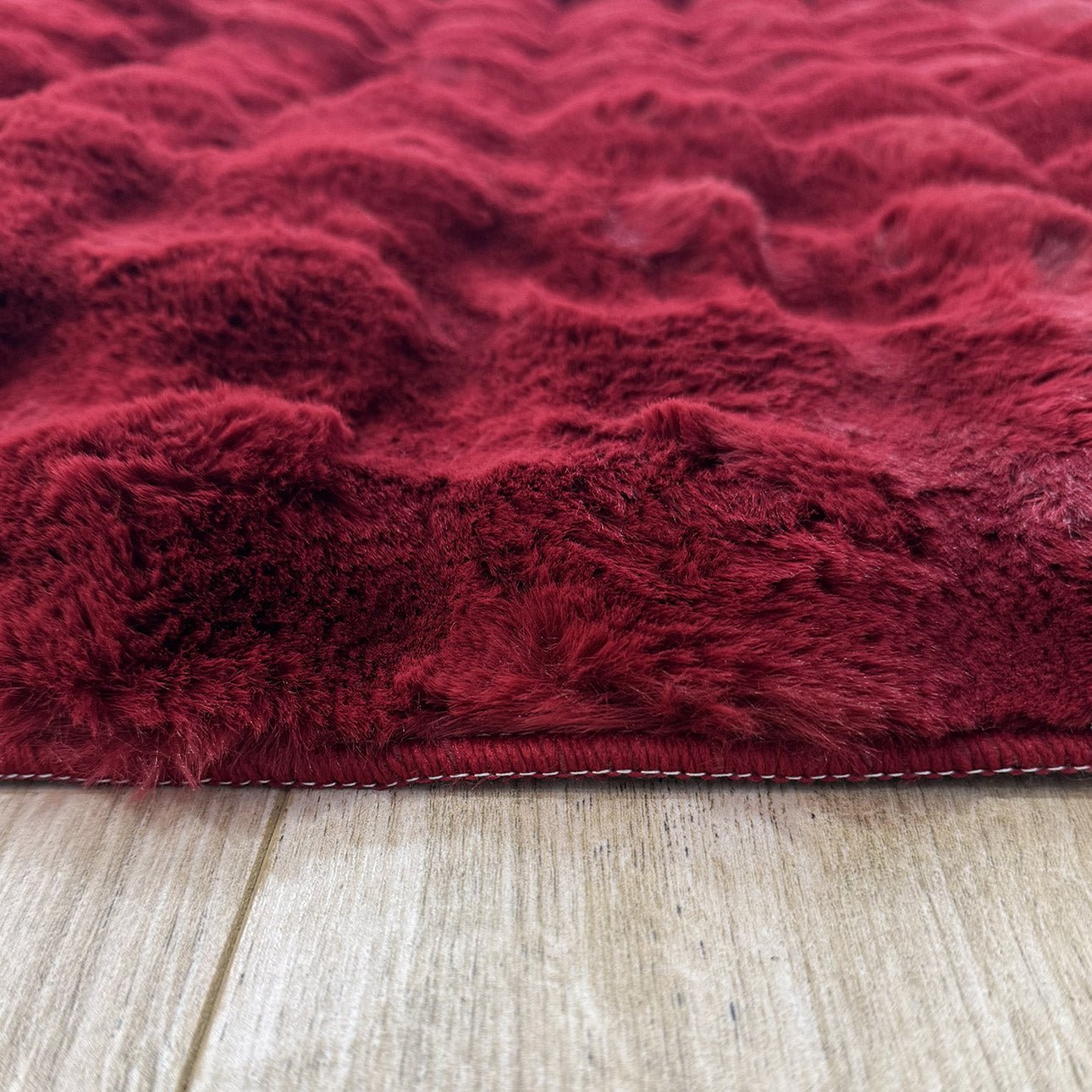 BUBBLE Tapis tissu doux à relief rouge - 160x230 - Tapis - Mobilier Deco