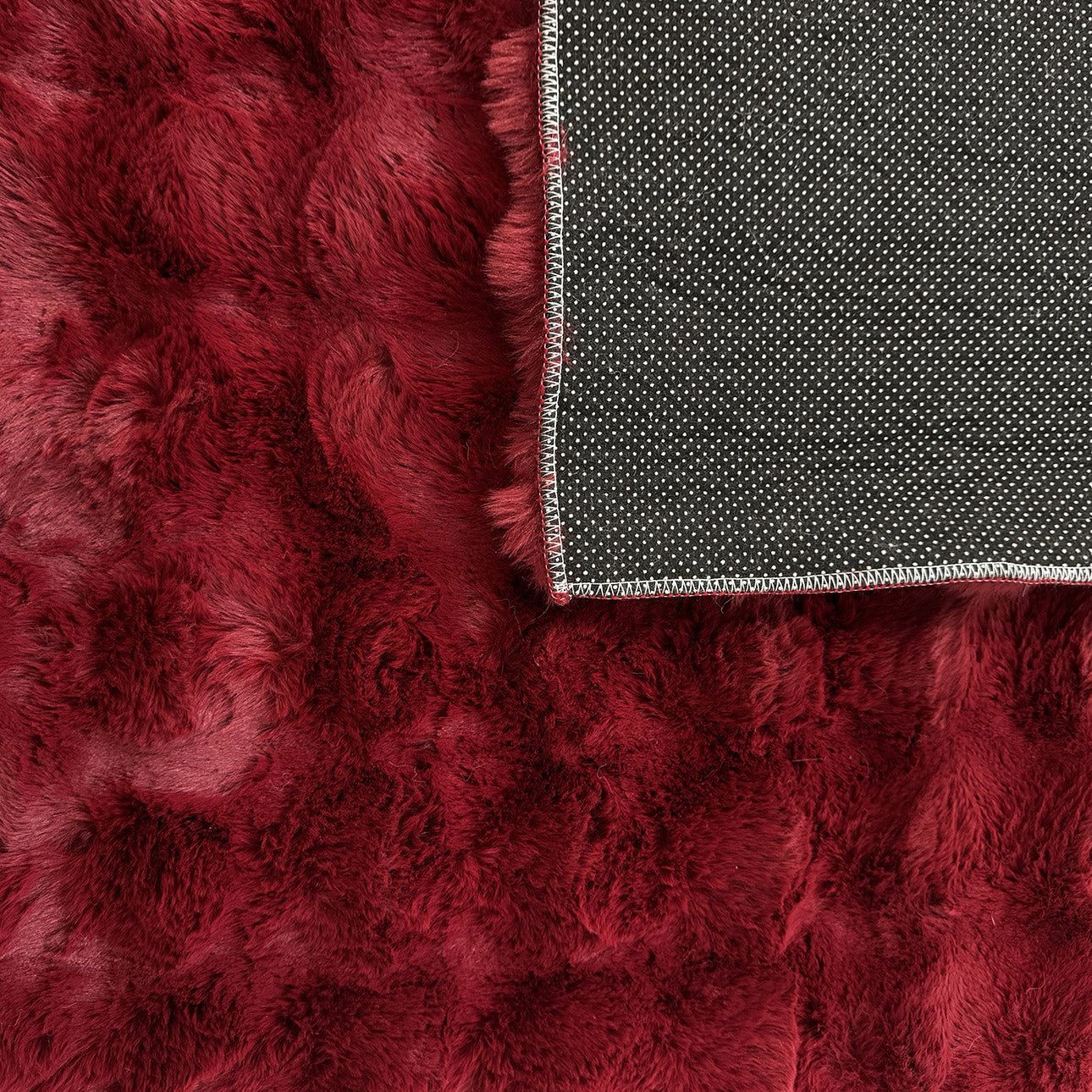 BUBBLE Tapis tissu doux à relief rouge - 160x230 - Tapis - Mobilier Deco