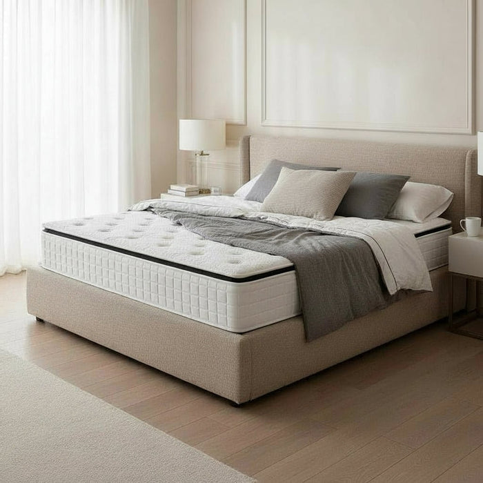 CACHEMIRE Matelas ressorts ensachés 140x190 cm épaisseur 28 cm