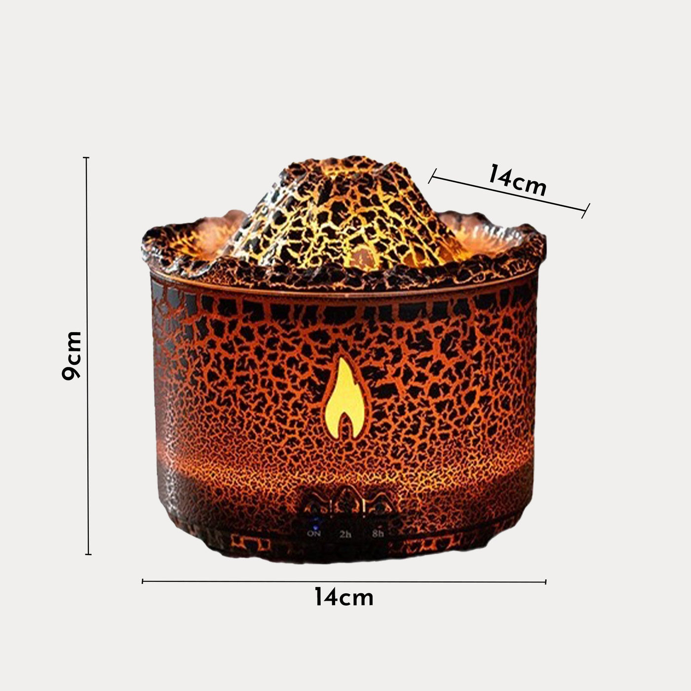CALY Diffuseur d'huiles essentielles volcan avec flammes à LED noir - Diffuseurs - Mobilier Deco