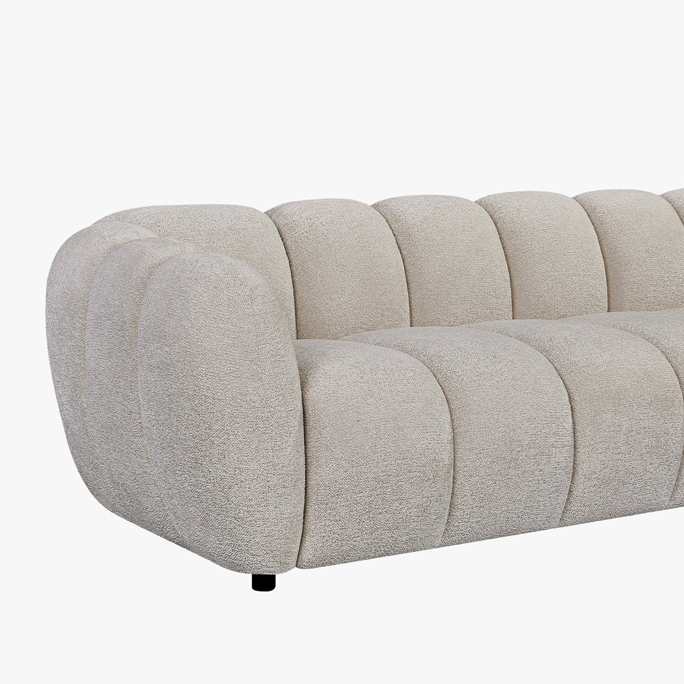 CAMILLE Canapé 3 places en tissu beige - Canapés fixes - Mobilier Deco