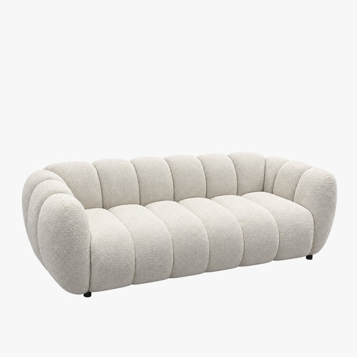 CAMILLE Canapé 3 places en tissu beige