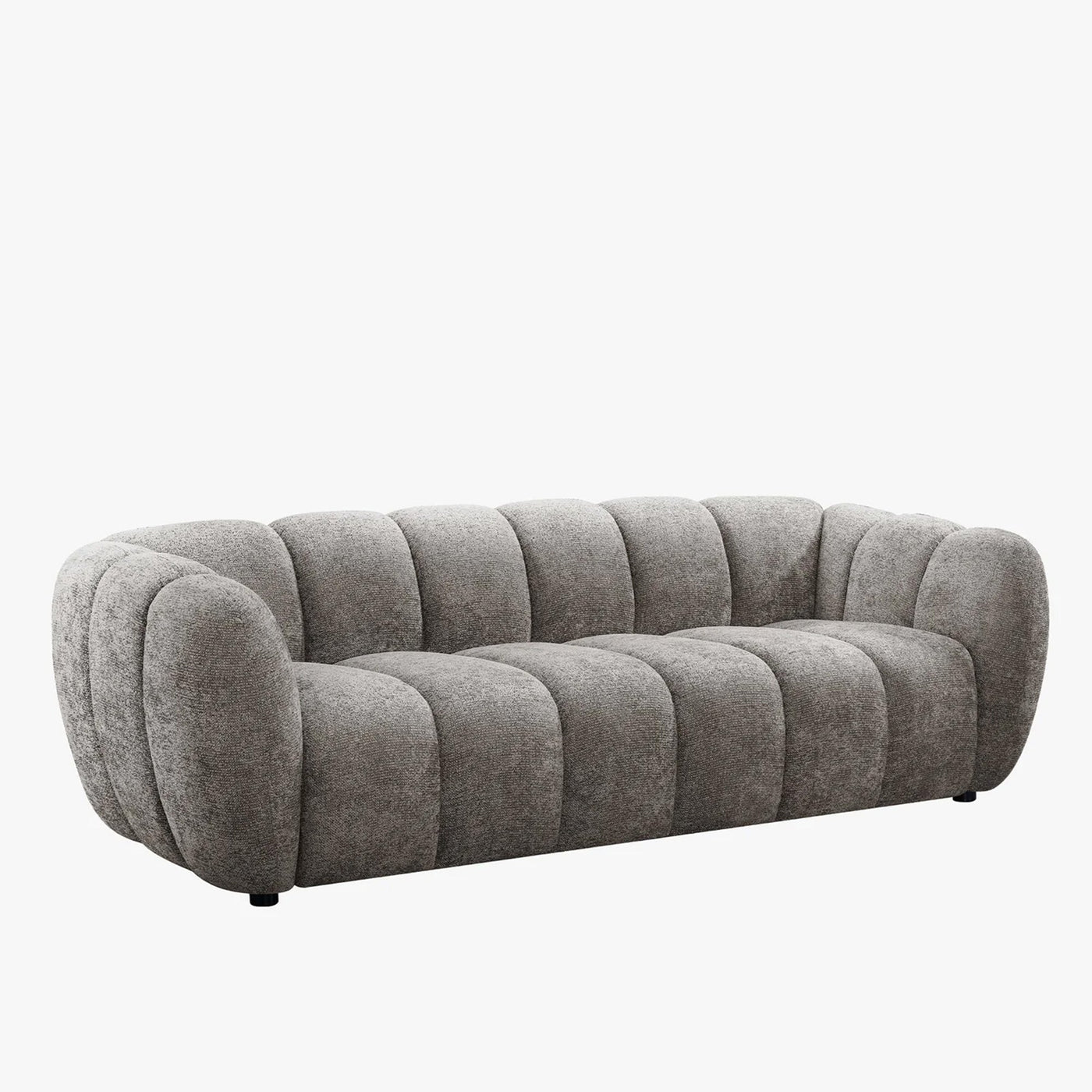 CAMILLE Canapé 3 places en tissu taupe - Canapés fixes - Mobilier Deco