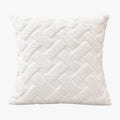 CAPRI Coussin carré en tissu à motifs blanc 43x43 cm