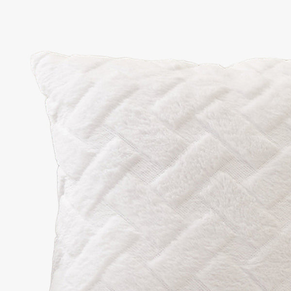 CAPRI Coussin carré en tissu à motifs blanc 43x43 cm