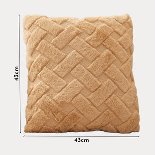 CAPRI Coussin carré en tissu à motifs camel 43x43 cm