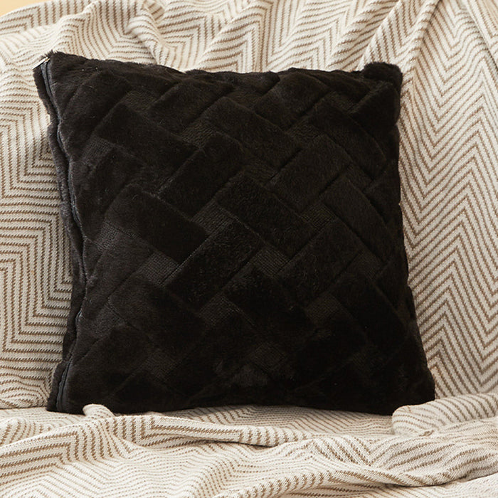 CAPRI Coussin carré en tissu à motifs noir 43x43 cm – Coussins Mobilier Deco
