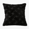 CAPRI Coussin carré en tissu à motifs noir 43x43 cm