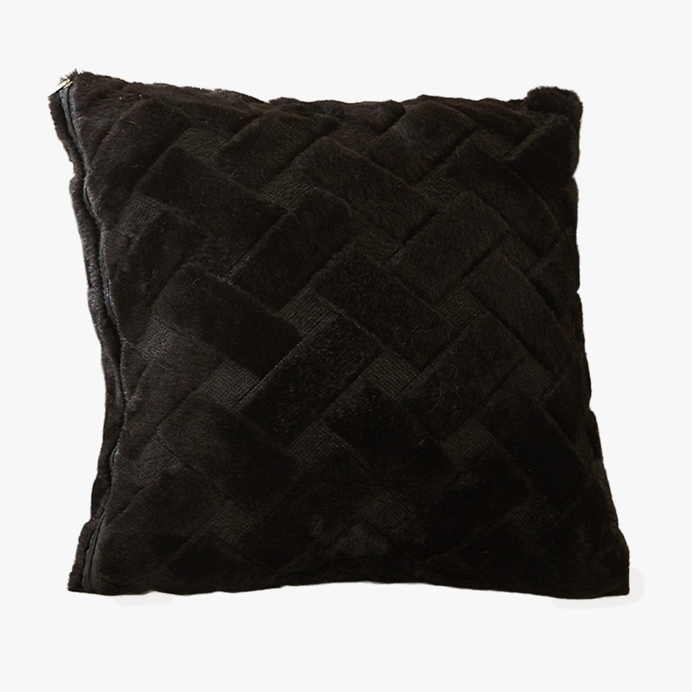 CAPRI Coussin carré en tissu à motifs noir 43x43 cm - Coussins - Mobilier Deco