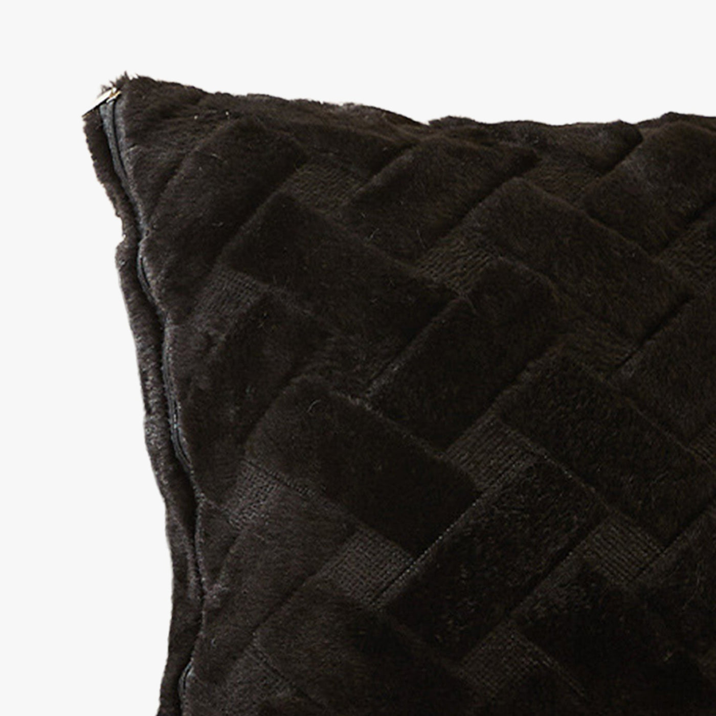 CAPRI Coussin carré en tissu à motifs noir 43x43 cm - Coussins - Mobilier Deco