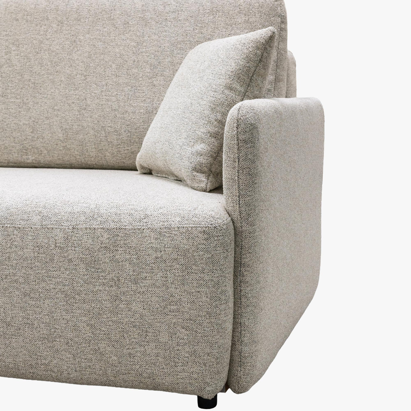 CARLA Canapé 3 places convertible en tissu beige - Canapés convertibles - Mobilier Deco