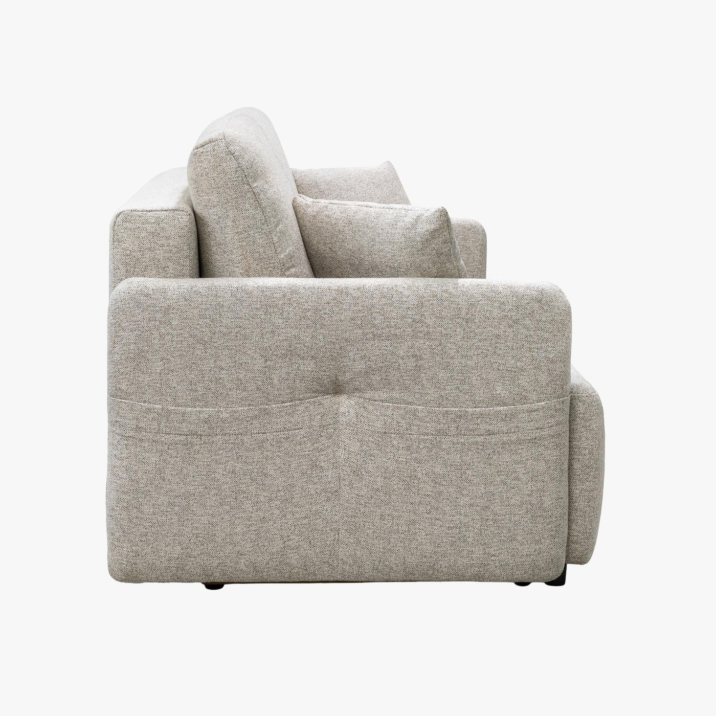 CARLA Canapé 3 places convertible en tissu beige - Canapés convertibles - Mobilier Deco