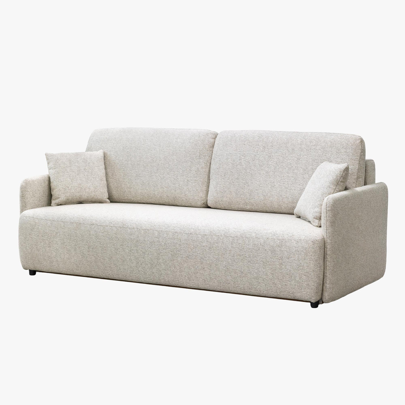 CARLA Canapé 3 places convertible en tissu beige - Canapés convertibles - Mobilier Deco
