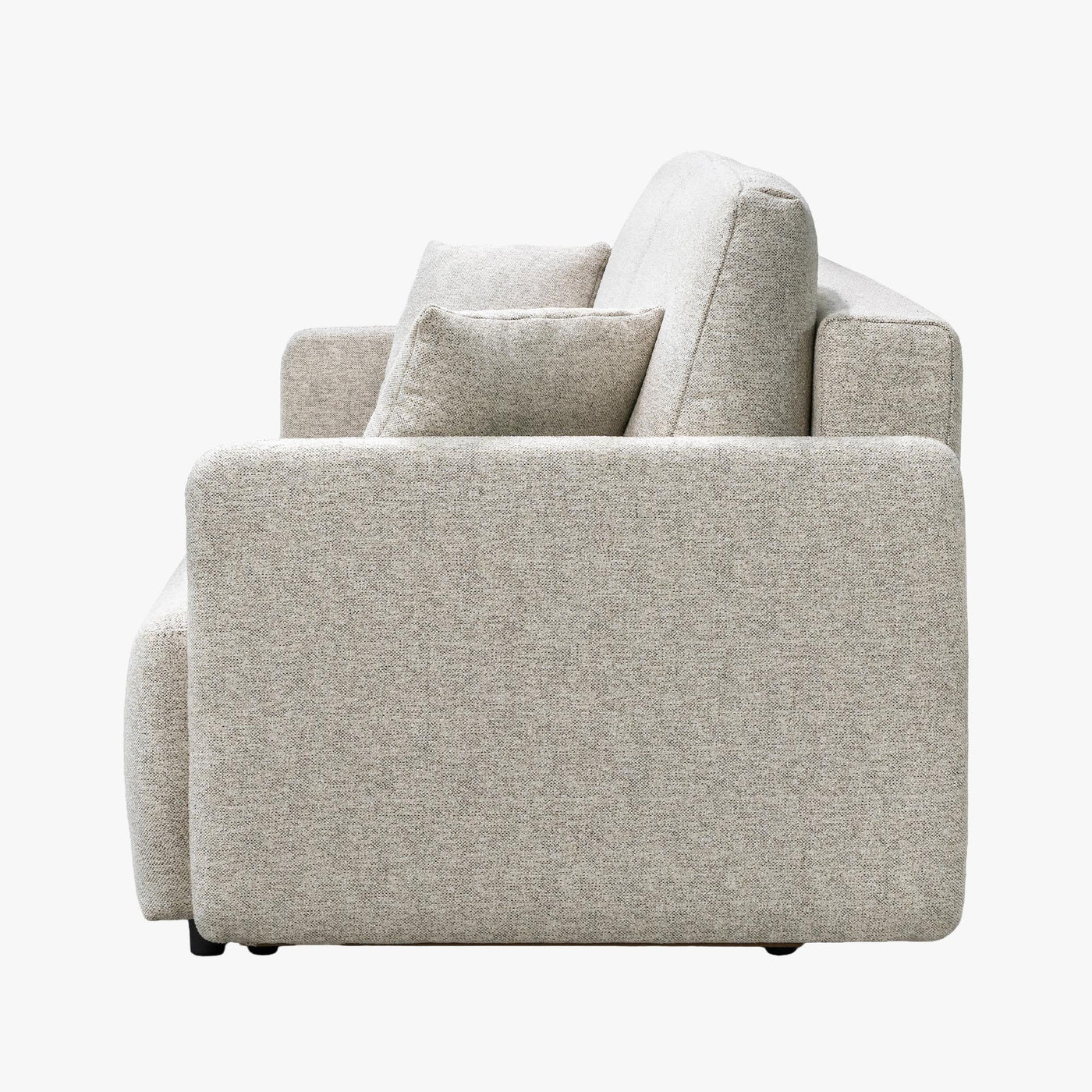 CARLA Canapé 3 places convertible en tissu beige - Canapés convertibles - Mobilier Deco