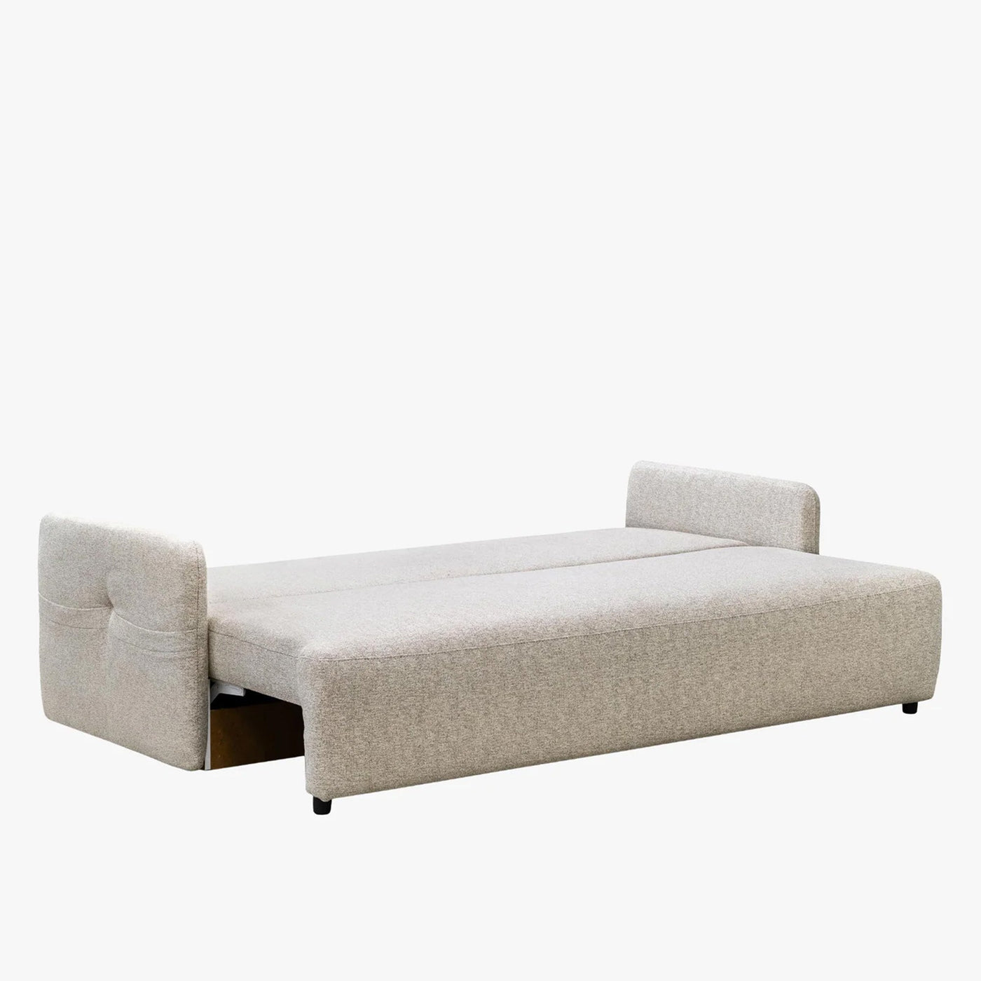 CARLA Canapé 3 places convertible en tissu beige - Canapés convertibles - Mobilier Deco
