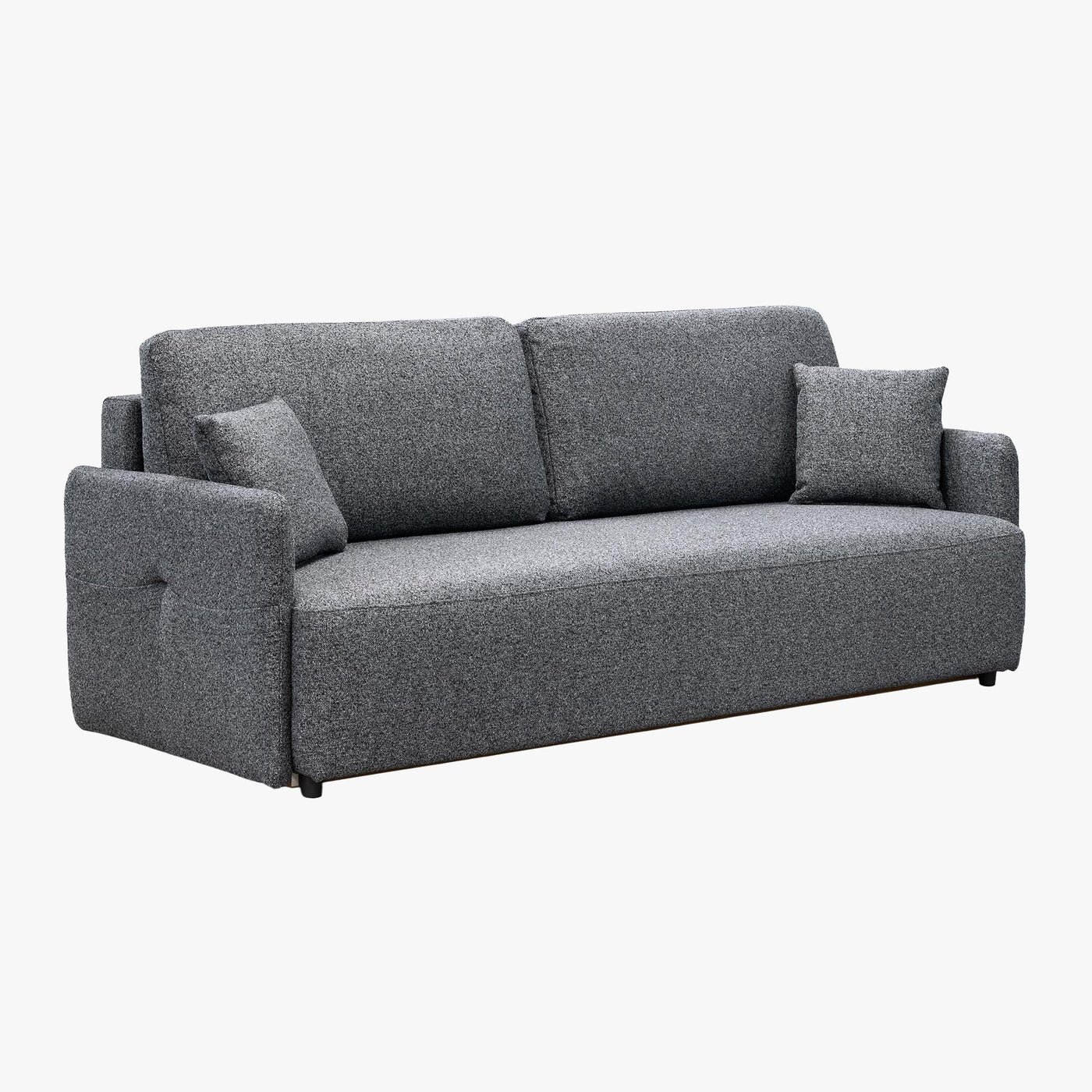CARLA Canapé 3 places convertible en tissu gris - Canapés convertibles - Mobilier Deco