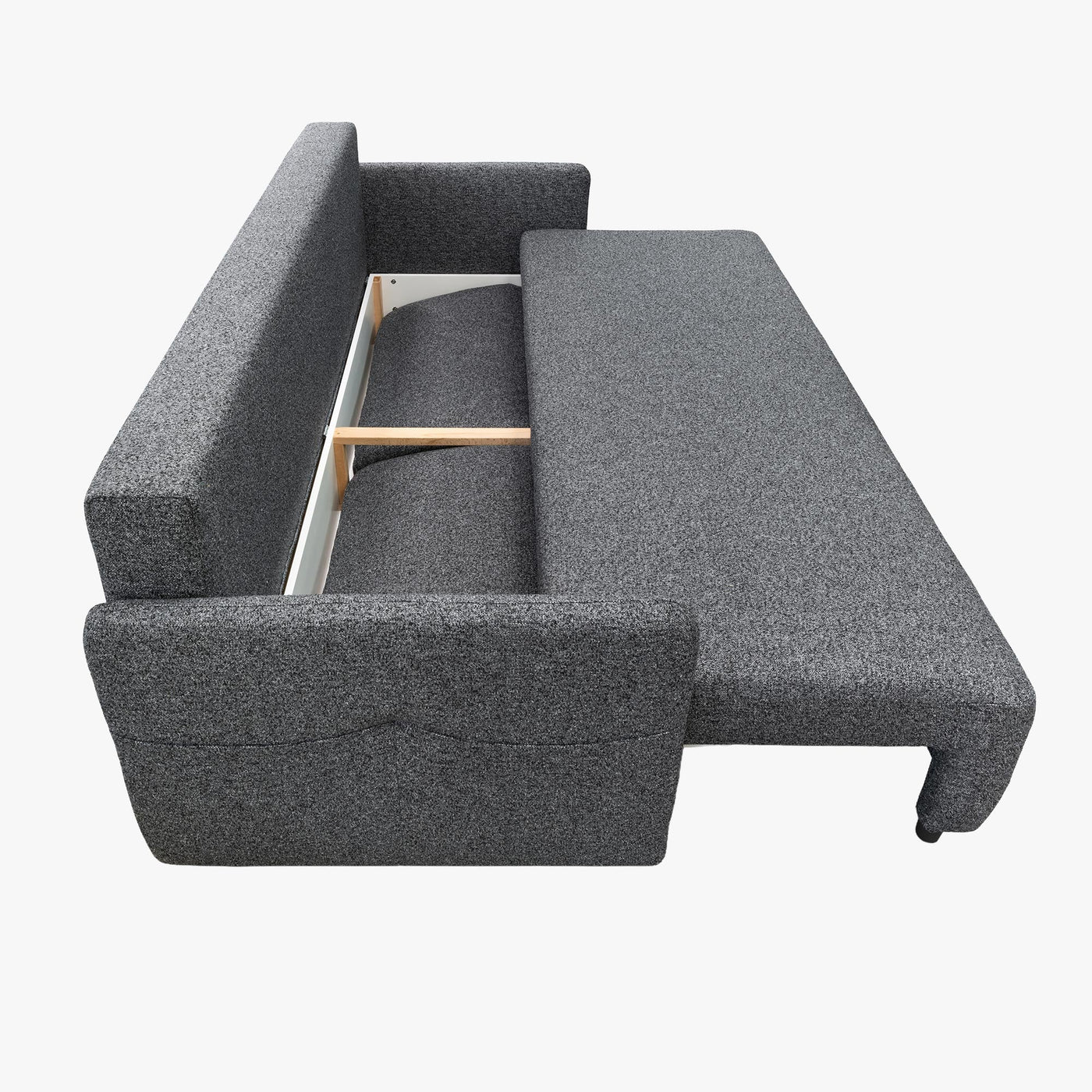CARLA Canapé 3 places convertible en tissu gris - Canapés convertibles - Mobilier Deco
