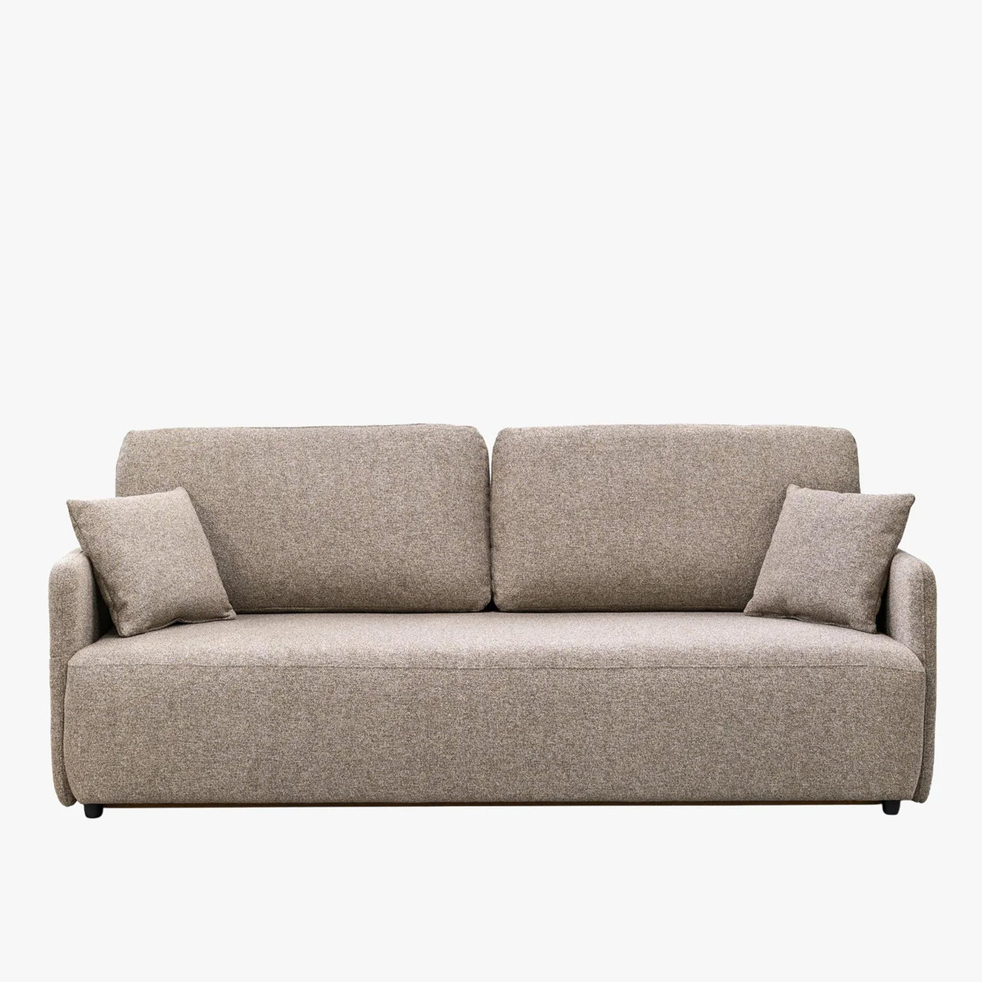 CARLA Canapé 3 places convertible en tissu taupe - Canapés convertibles - Mobilier Deco