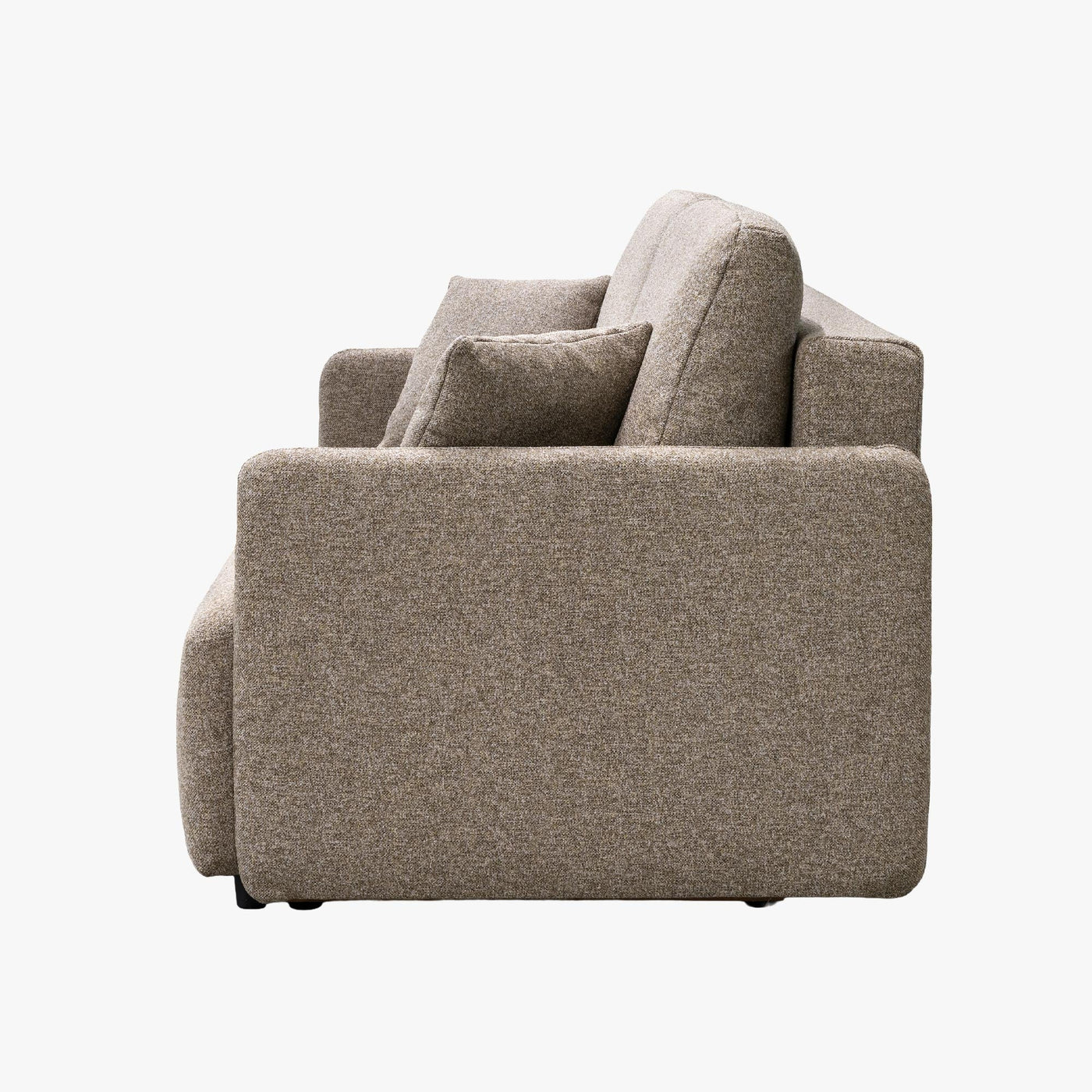 CARLA Canapé 3 places convertible en tissu taupe - Canapés convertibles - Mobilier Deco