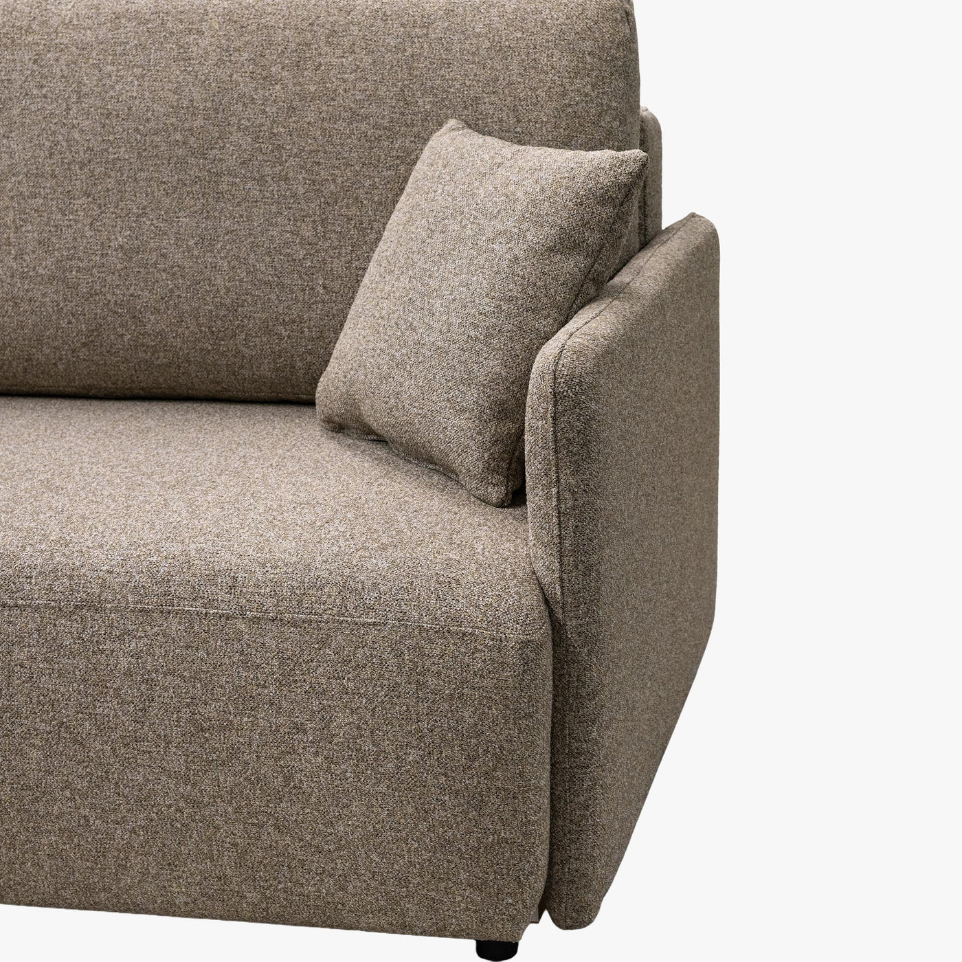 CARLA Canapé 3 places convertible en tissu taupe - Canapés convertibles - Mobilier Deco