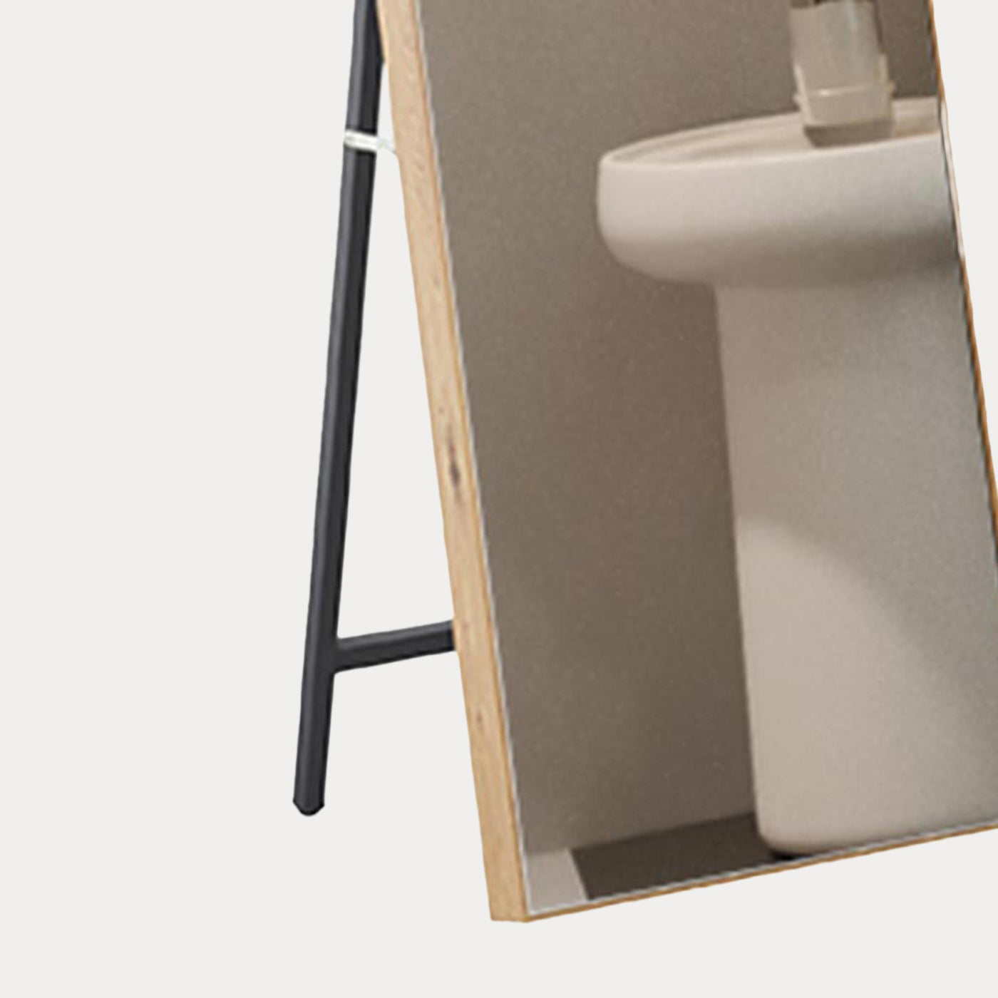 CASSY Miroir sur pieds 160x40 cm couleur chêne vieilli - Miroirs - Mobilier Deco