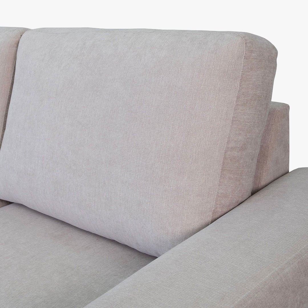 CELIA Canapé d'angle convertible et réversible avec coffre en tissu beige - Canapé d'angle convertible - Mobilier Deco