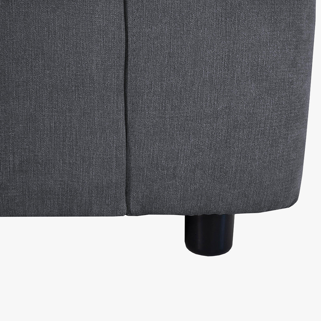 CELIA Canapé d'angle convertible et réversible avec coffre en tissu gris foncé - Canapé d'angle convertible - Mobilier Deco