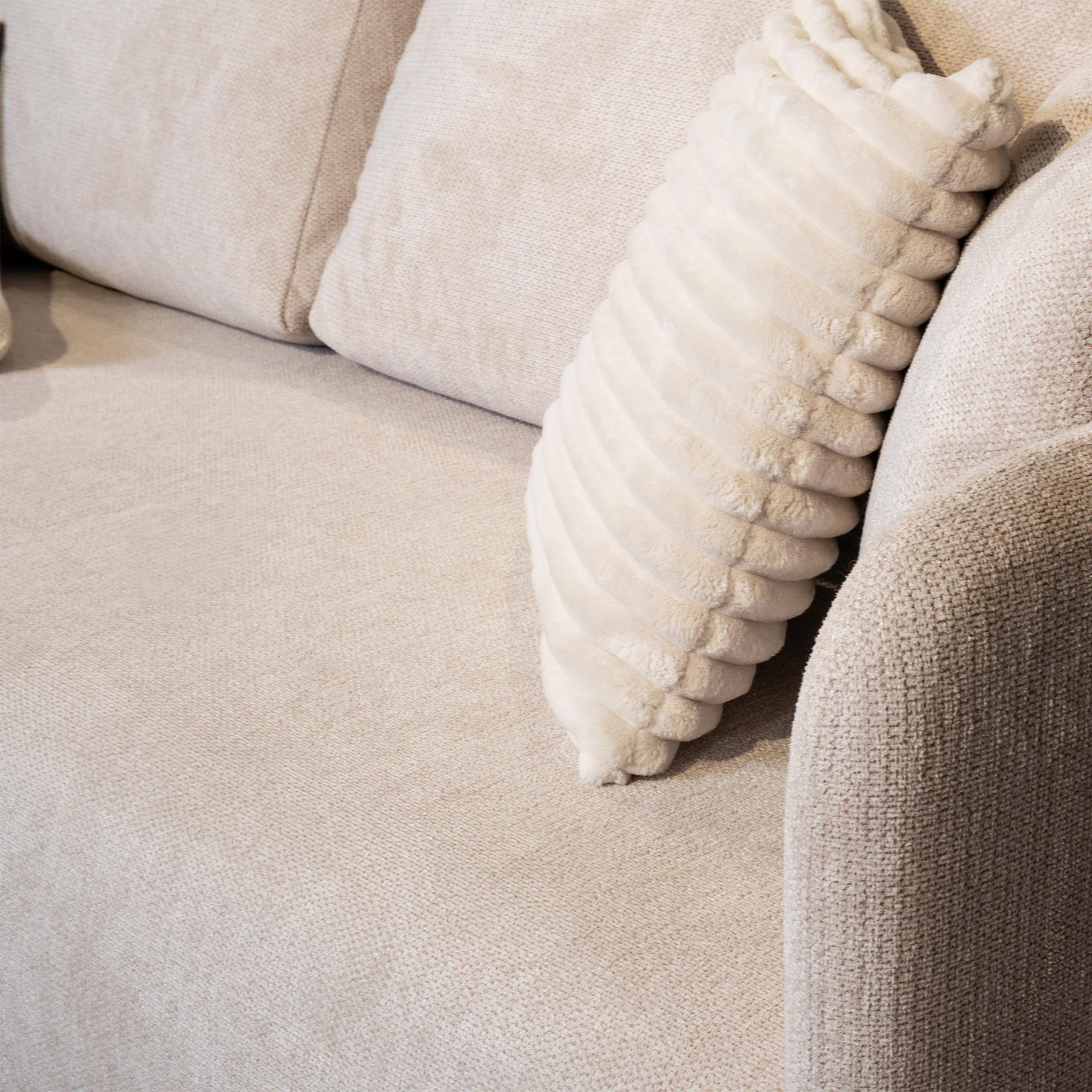 CELSY Canapé 3 places convertible avec coffre en tissu beige - Canapés convertibles - Mobilier Deco