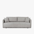 CELSY Canapé 3 places convertible avec coffre en tissu gris