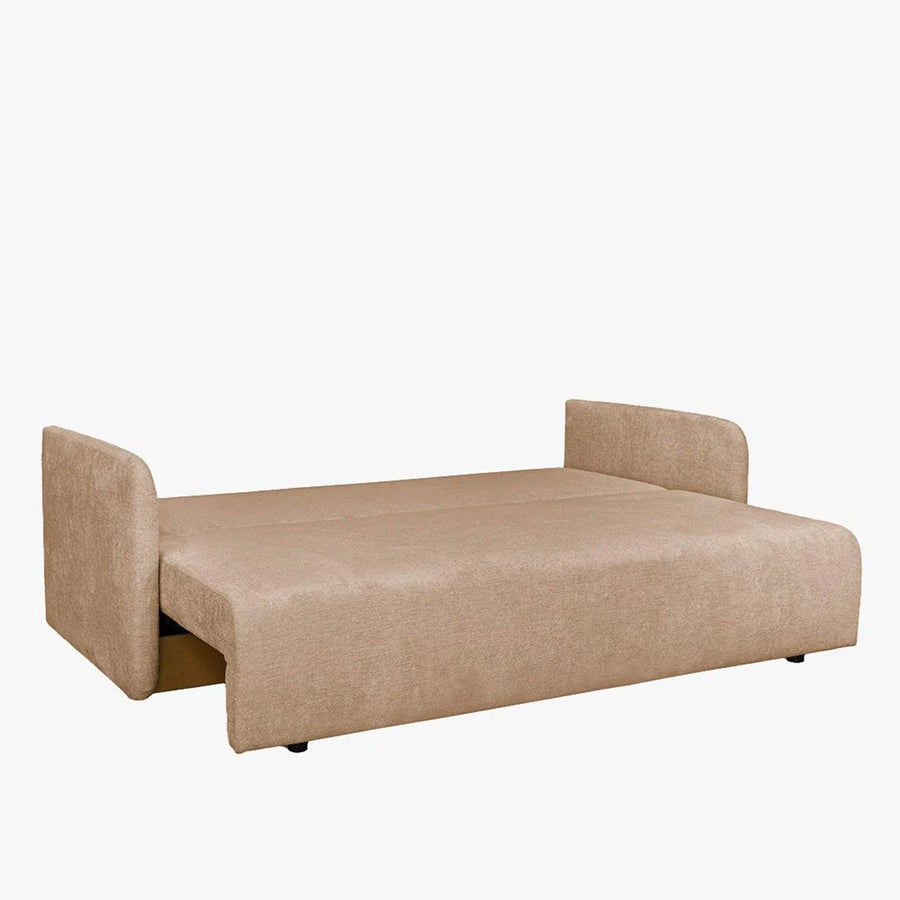 CELSY Canapé 3 places convertible avec coffre en tissu taupe — aperçu vidéo