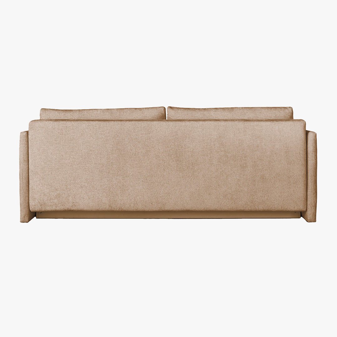 CELSY Canapé 3 places convertible avec coffre en tissu taupe - Canapés convertibles - Mobilier Deco