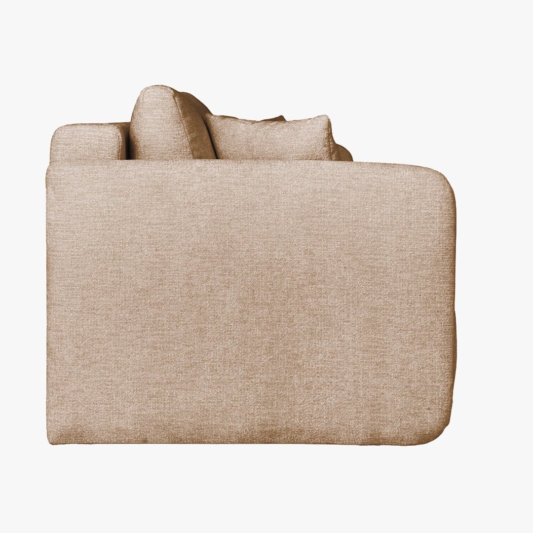 CELSY Canapé 3 places convertible avec coffre en tissu taupe - Canapés convertibles - Mobilier Deco