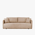 CELSY Canapé 3 places convertible avec coffre en tissu taupe