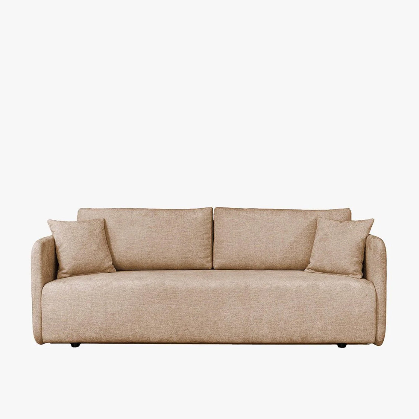 CELSY Canapé 3 places convertible avec coffre en tissu taupe - Canapés convertibles - Mobilier Deco