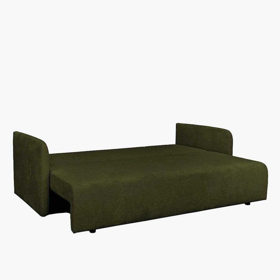 CELSY Canapé 3 places convertible avec coffre en tissu vert — aperçu vidéo