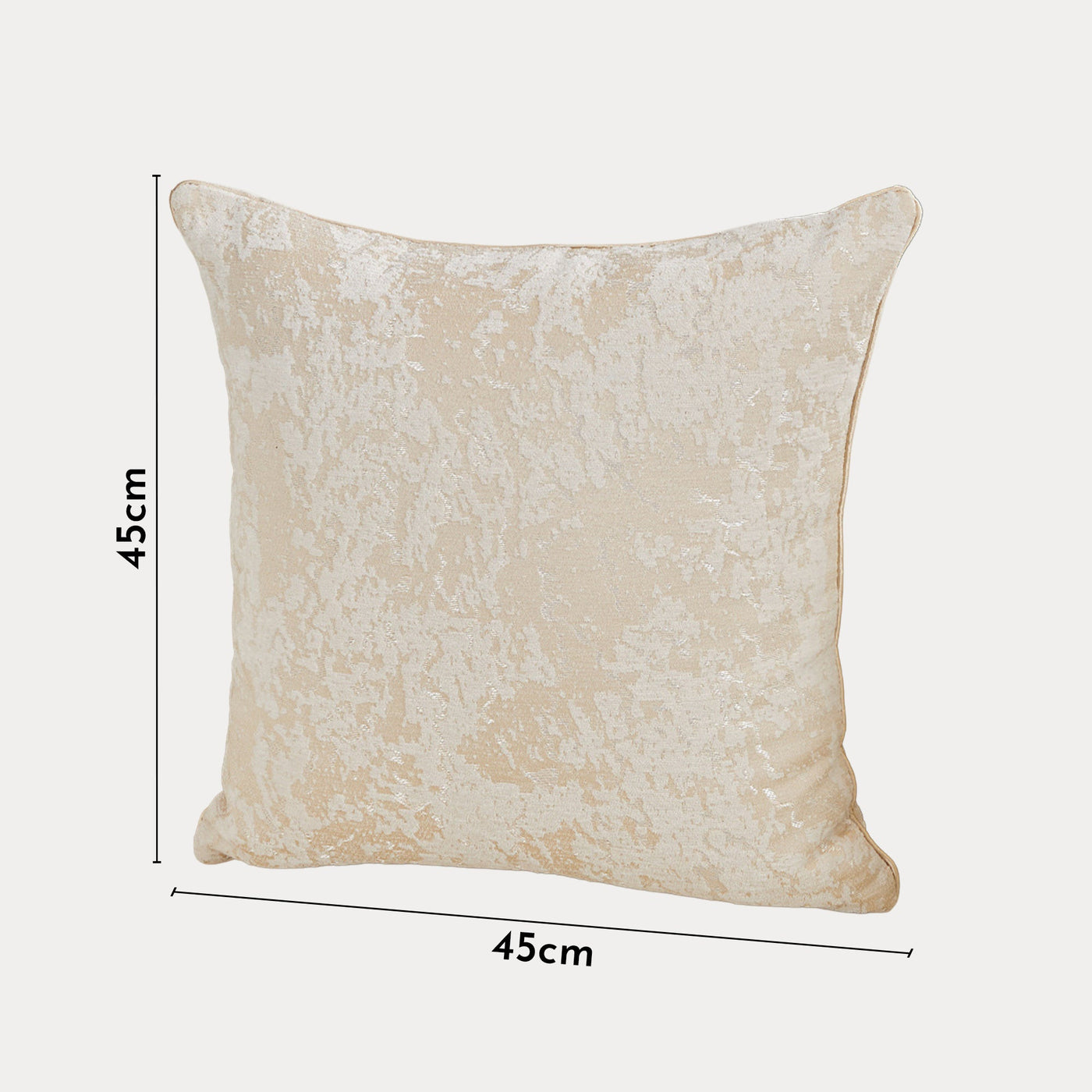 CEOLIA Coussin carré en tissu beige 45x45 cm - Coussins - Mobilier Deco