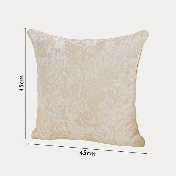 CEOLIA Coussin carré en tissu beige 45x45 cm