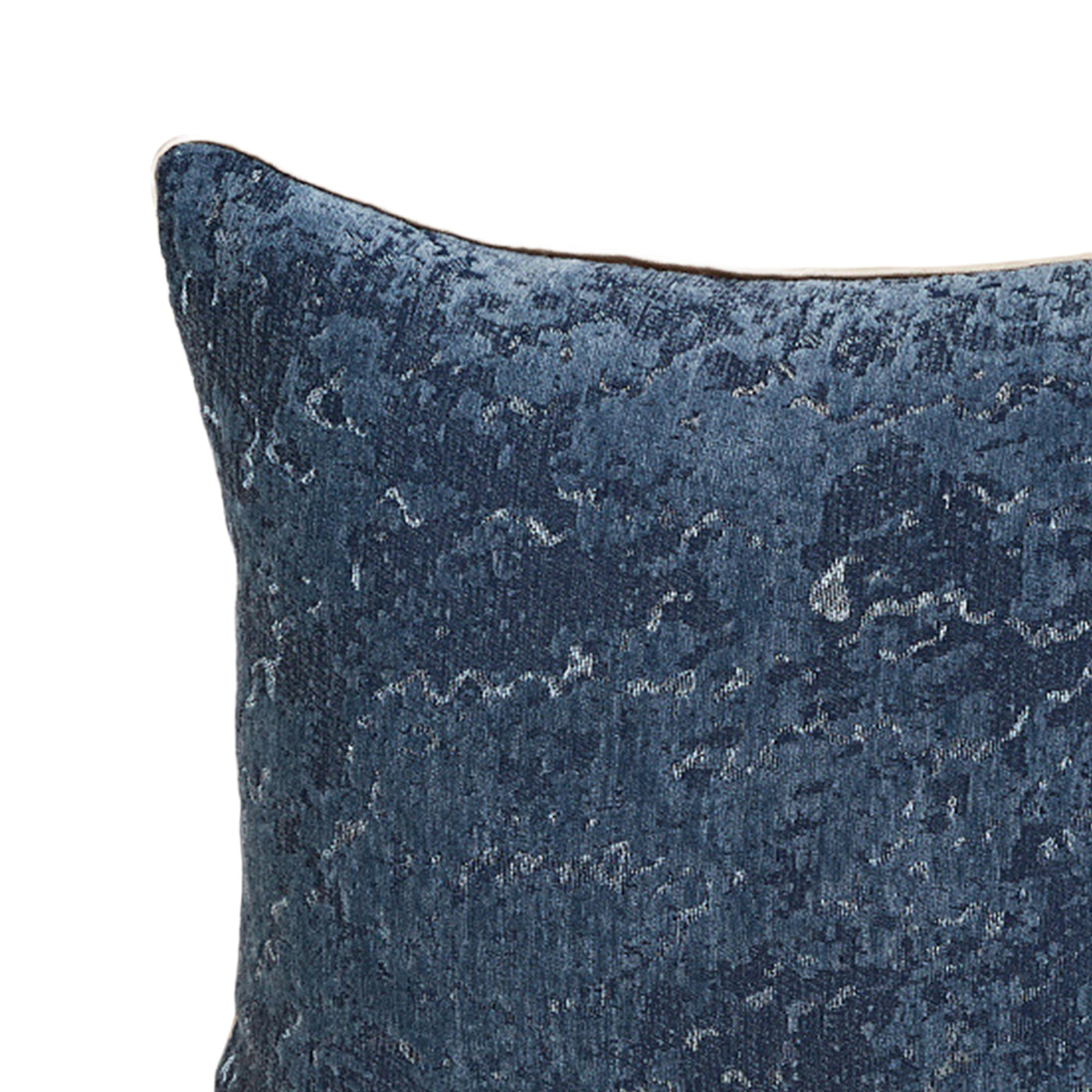 CEOLIA Coussin carré en tissu bleu 45x45 cm - Coussins - Mobilier Deco