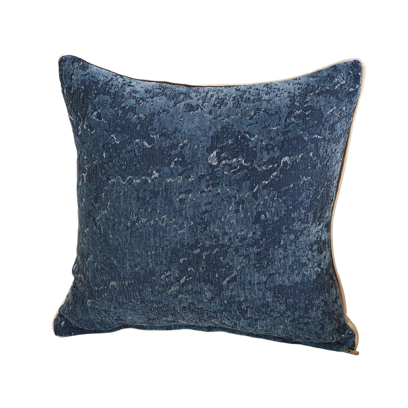 CEOLIA Coussin carré en tissu bleu 45x45 cm - Coussins - Mobilier Deco