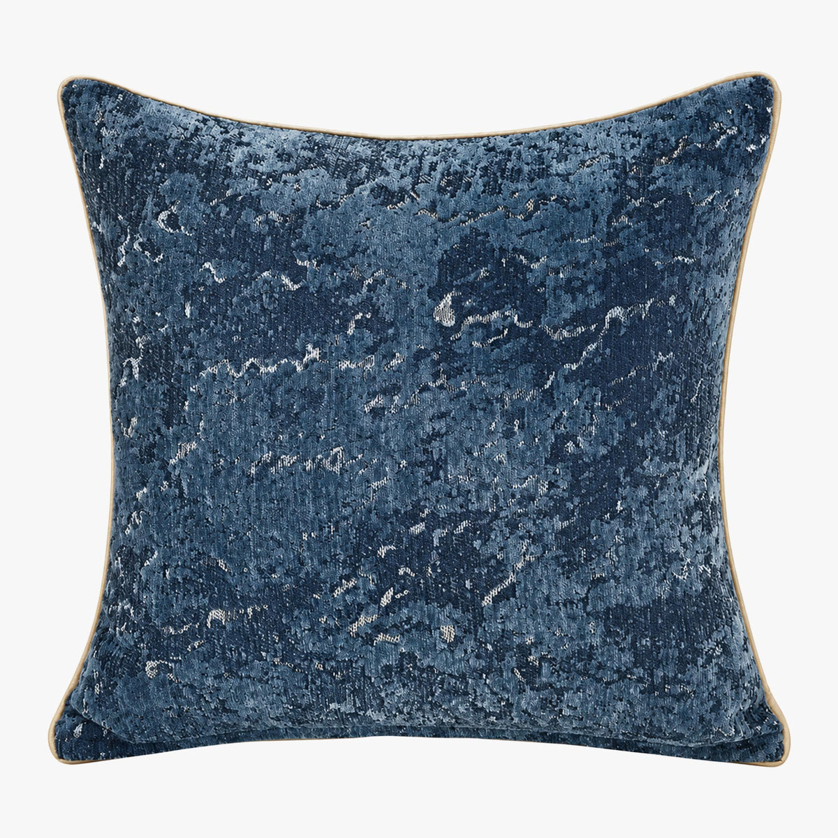 CEOLIA Coussin carré en tissu bleu 45x45 cm - Coussins - Mobilier Deco