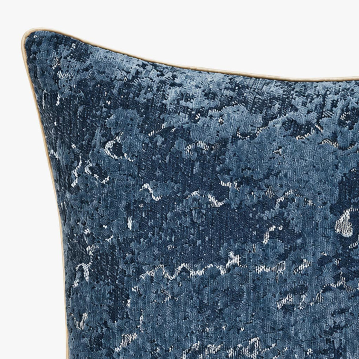 CEOLIA Coussin carré en tissu bleu 45x45 cm - Coussins - Mobilier Deco