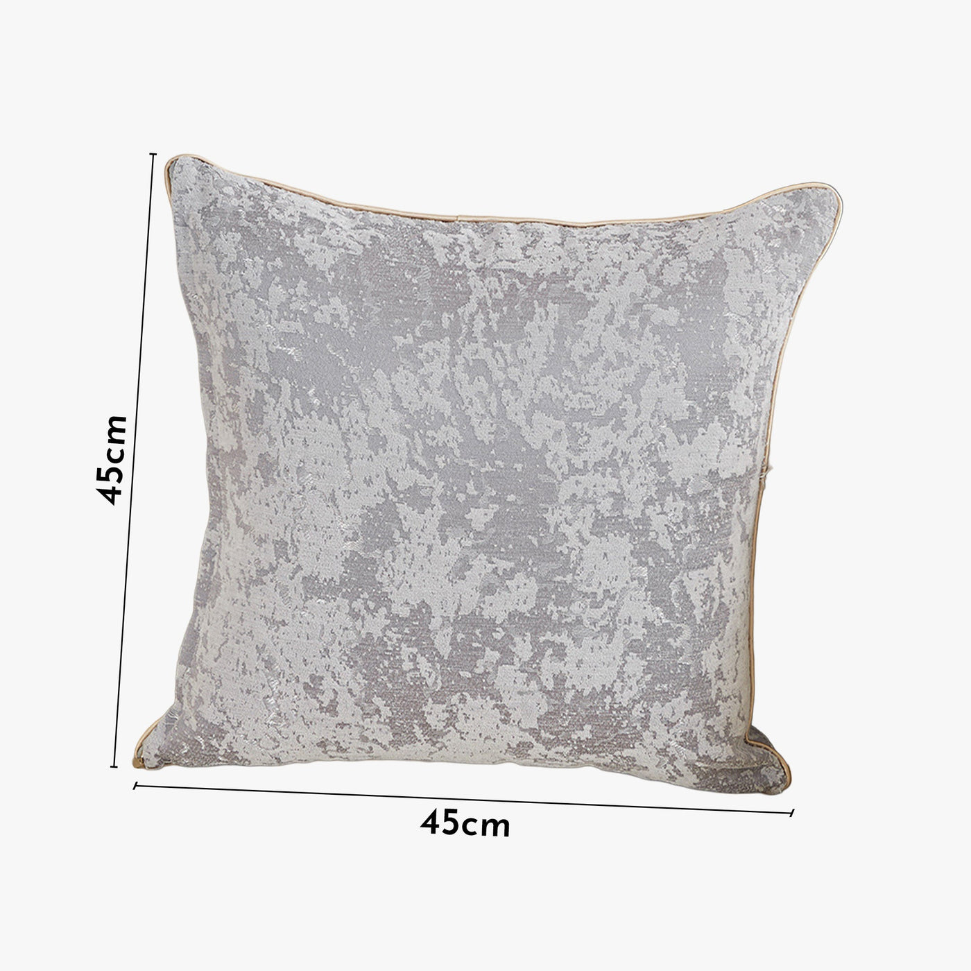 CEOLIA Coussin carré en tissu gris 45x45 cm - Coussins - Mobilier Deco