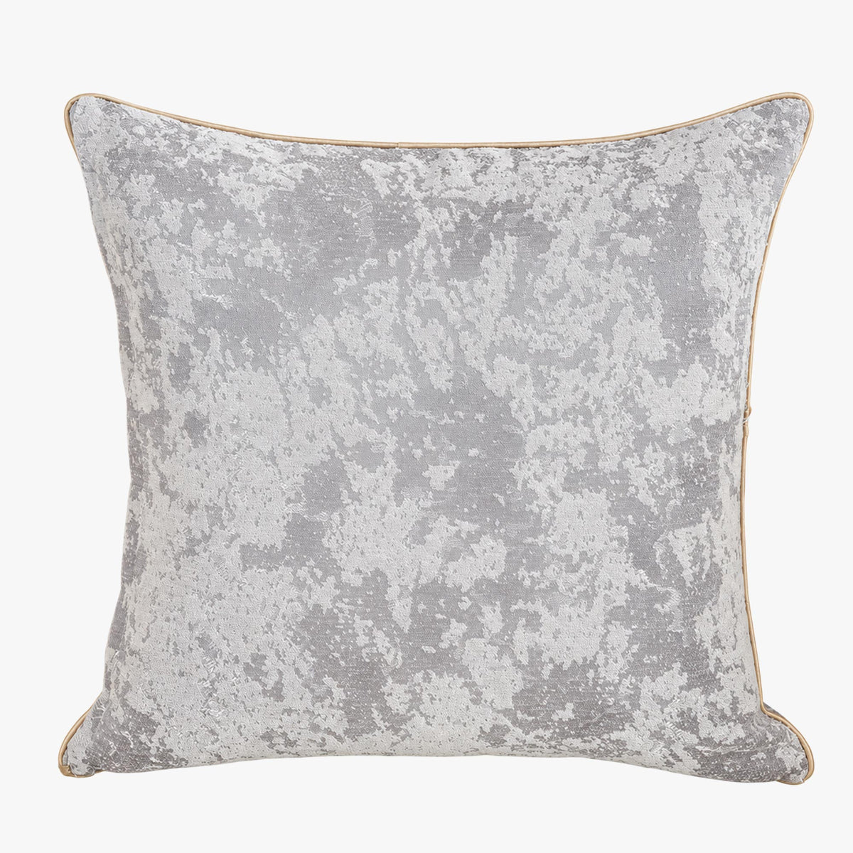 CEOLIA Coussin carré en tissu gris 45x45 cm - Coussins - Mobilier Deco