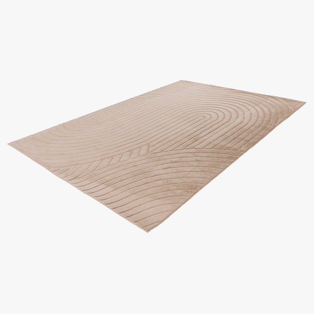 COMFORT Tapis doux à motif beige - 160x230 cm - Tapis - Mobilier Deco