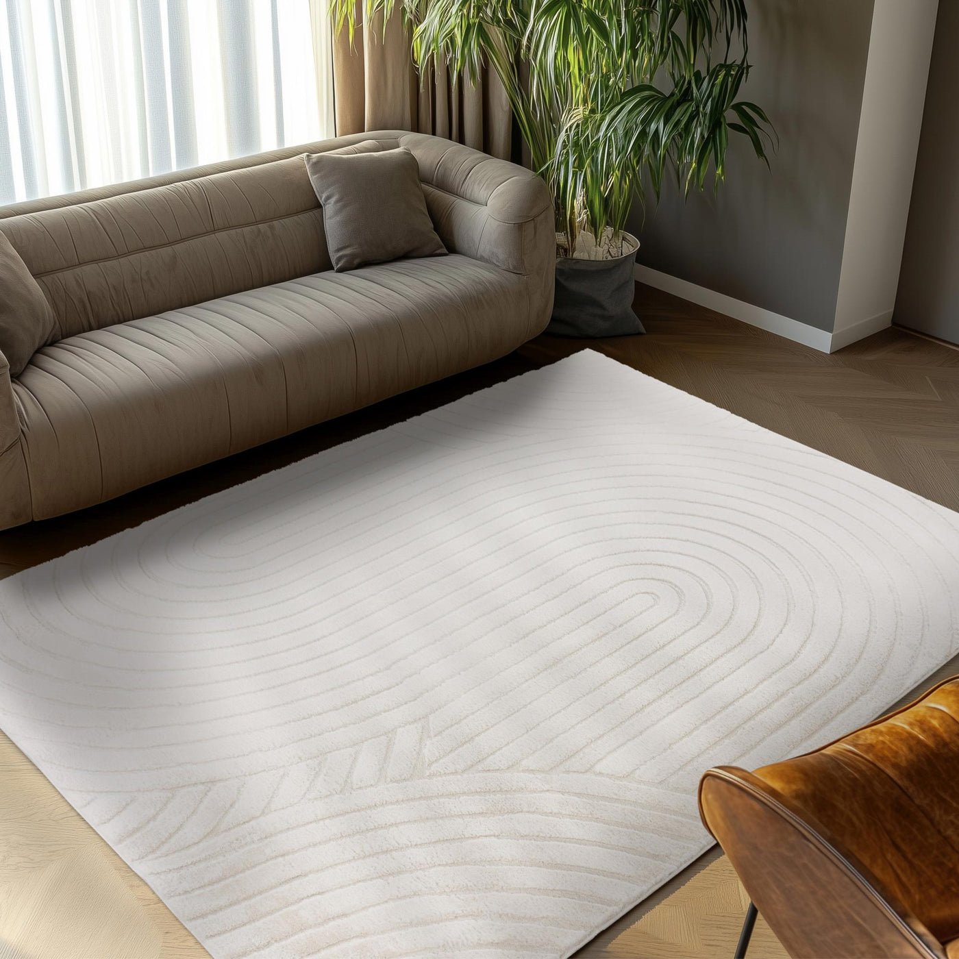 COMFORT Tapis doux à motif écru - 160x230 cm - Tapis - Mobilier Deco