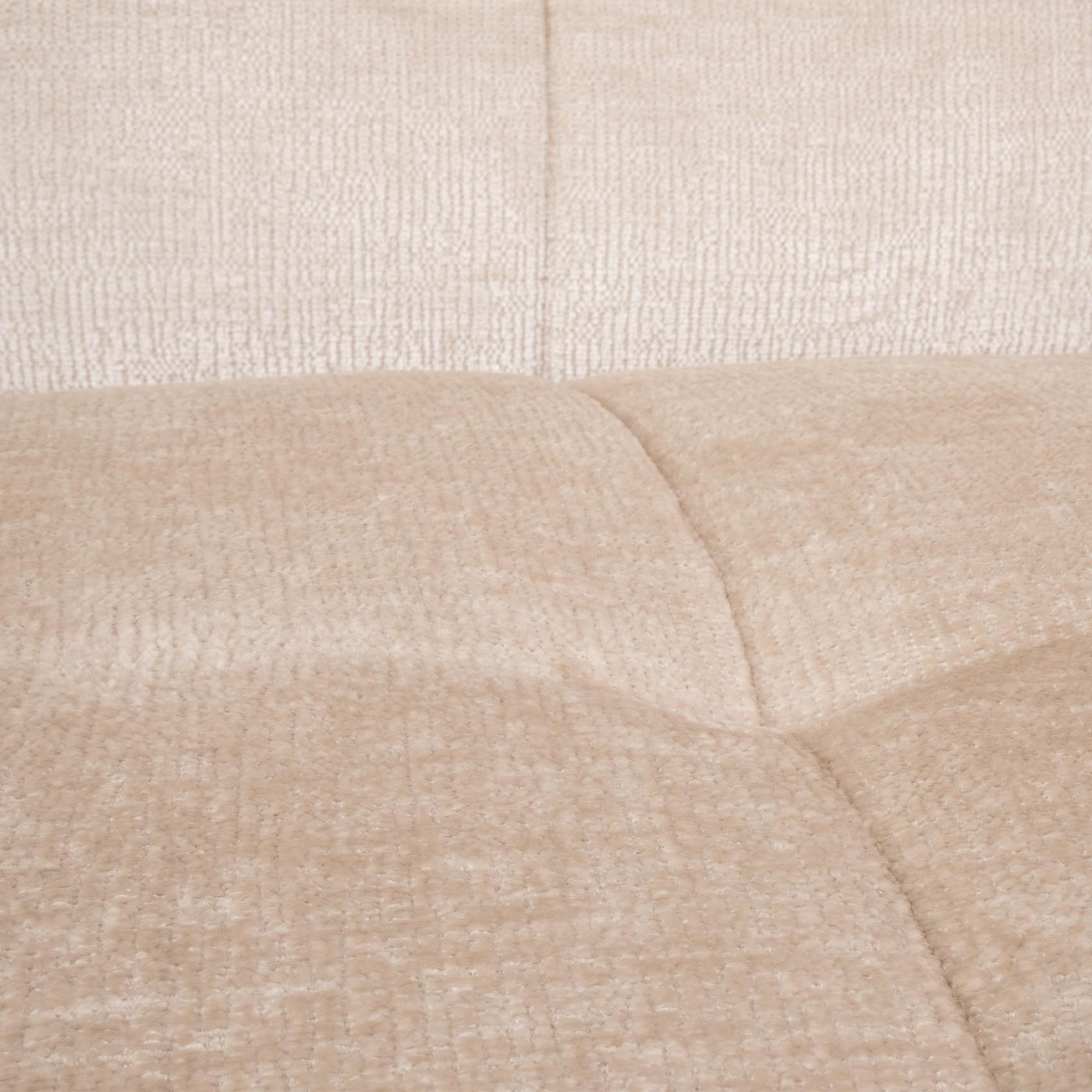 CYNDA Canapé d'angle en tissu capitonné beige - Angle droit - Canapés d'angle - Mobilier Deco