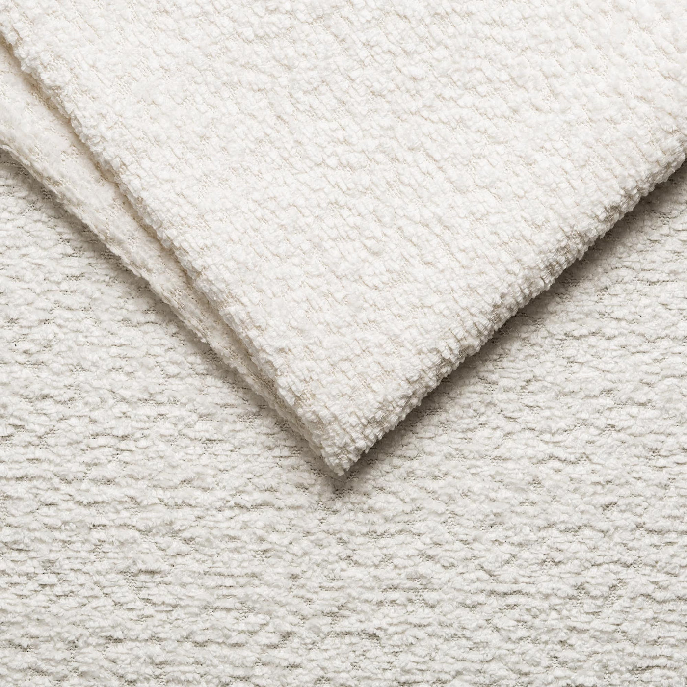 DALIA Canapé d'angle avec dossier amovible en tissu blanc écru  - Angle droit - Canapés d'angle - Mobilier Deco
