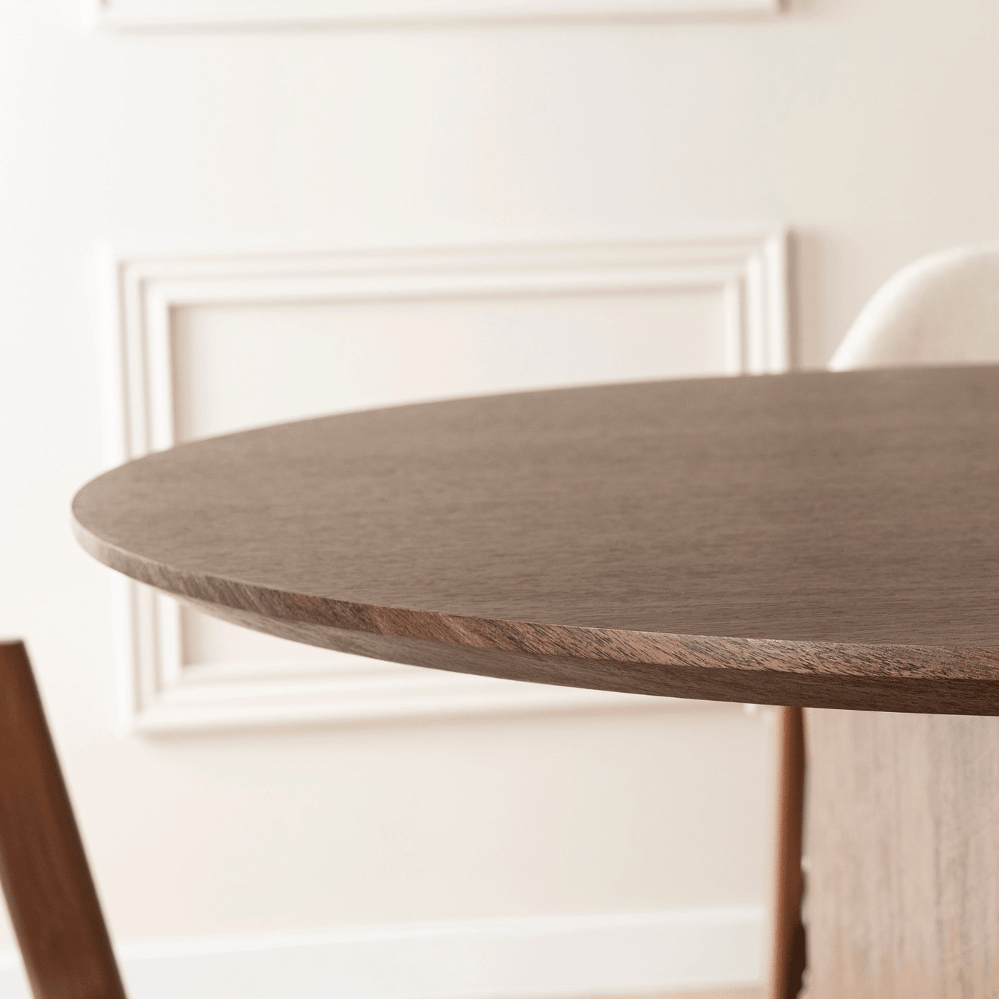 DANTE Table à manger ovale extensible couleur bois foncé 200-300 cm - Table à manger - Mobilier Deco